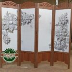 پاراوان پارتیشن گلدار سه بعدی تصویری