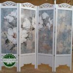 پاراوان پارتیشن گلدار سه بعدی تصویری