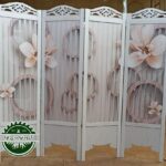 پاراوان پارتیشن گلدار سه بعدی تصویری