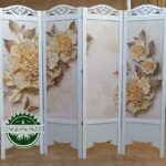 پاراوان پارتیشن گلدار سه بعدی تصویری