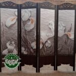 پاراوان پارتیشن گلدار سه بعدی تصویری