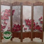پاراوان پارتیشن گلدار سه بعدی تصویری
